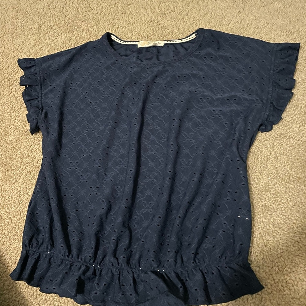 Lace peplum top